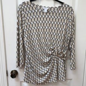 Liz Claiborne blouse with side gold buckle
